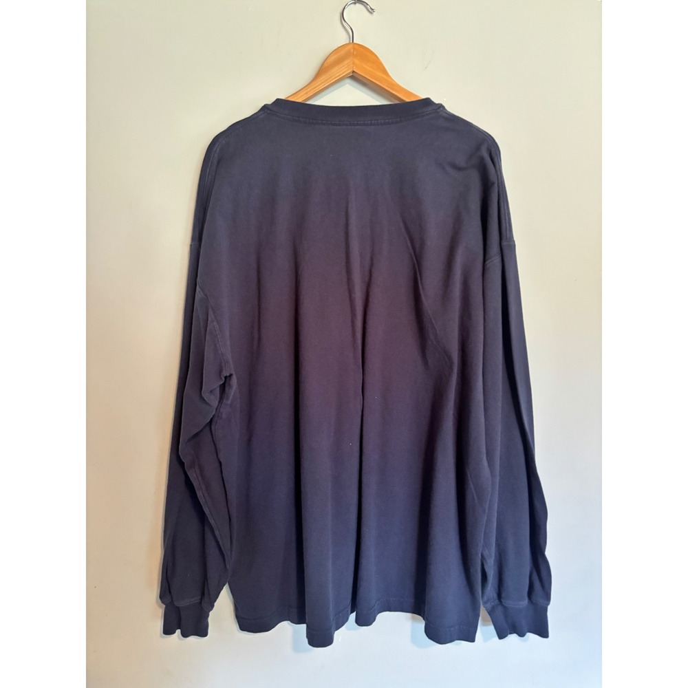 Carhartt‎ K128 Henley Long Sleeve Shirt Navy Pocket Cotton 2XL - Picture 3 of 5